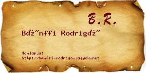 Bánffi Rodrigó névjegykártya